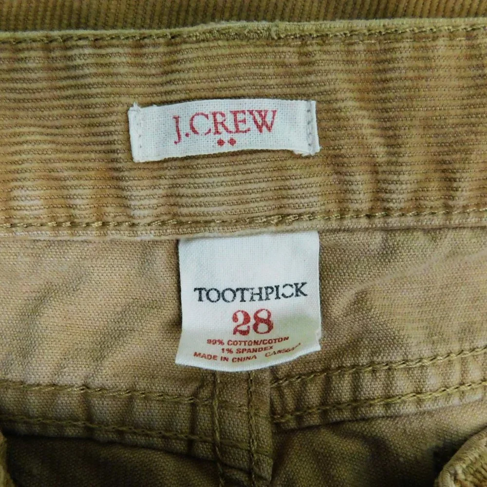 J. Crew Women Brown‎ Corduroy Pants 28